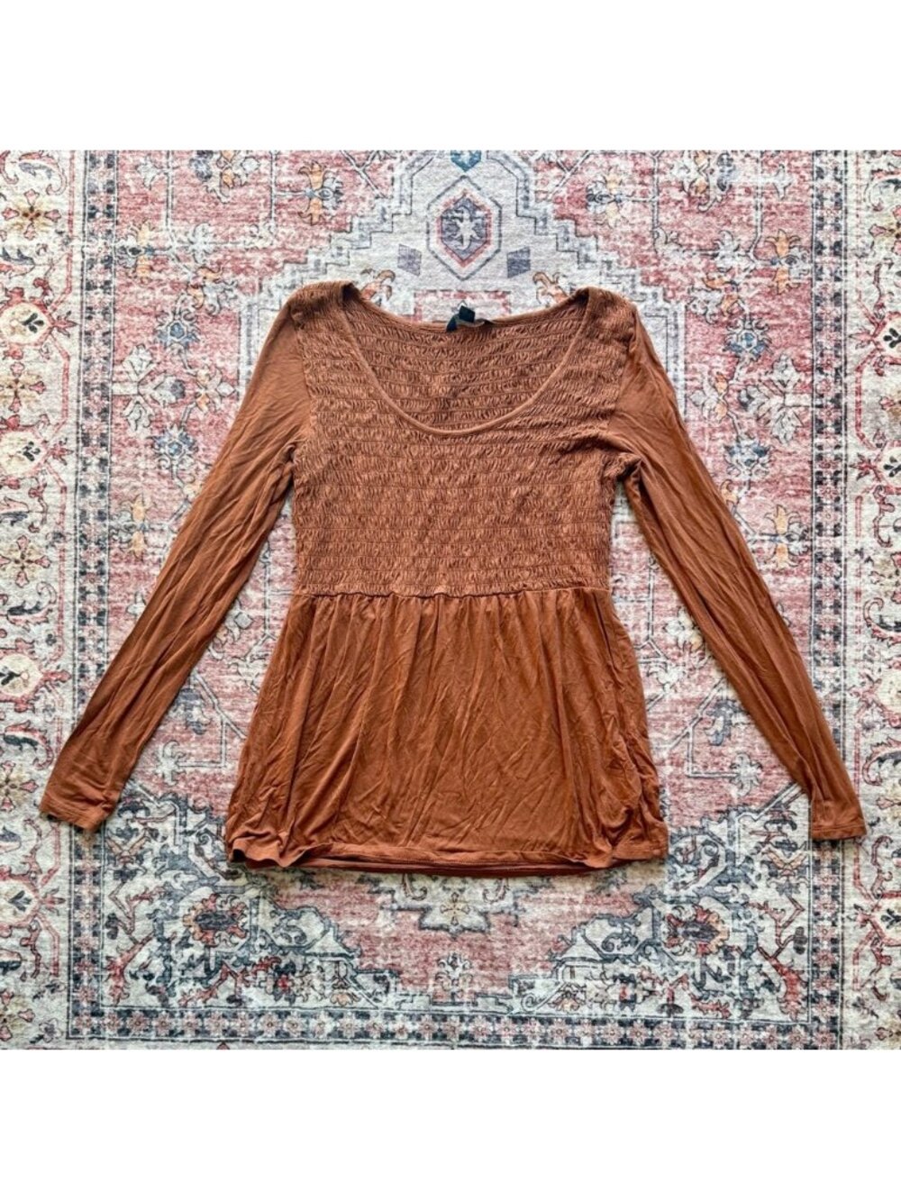Rust Long Sleeve Top